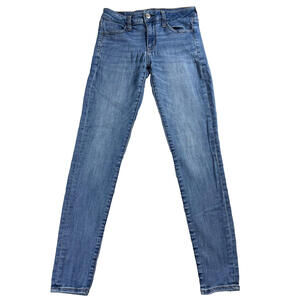 American Eagle Jeans Womens Size 2 Blue Skinny Next Level Stretch Denim Fit Y2K